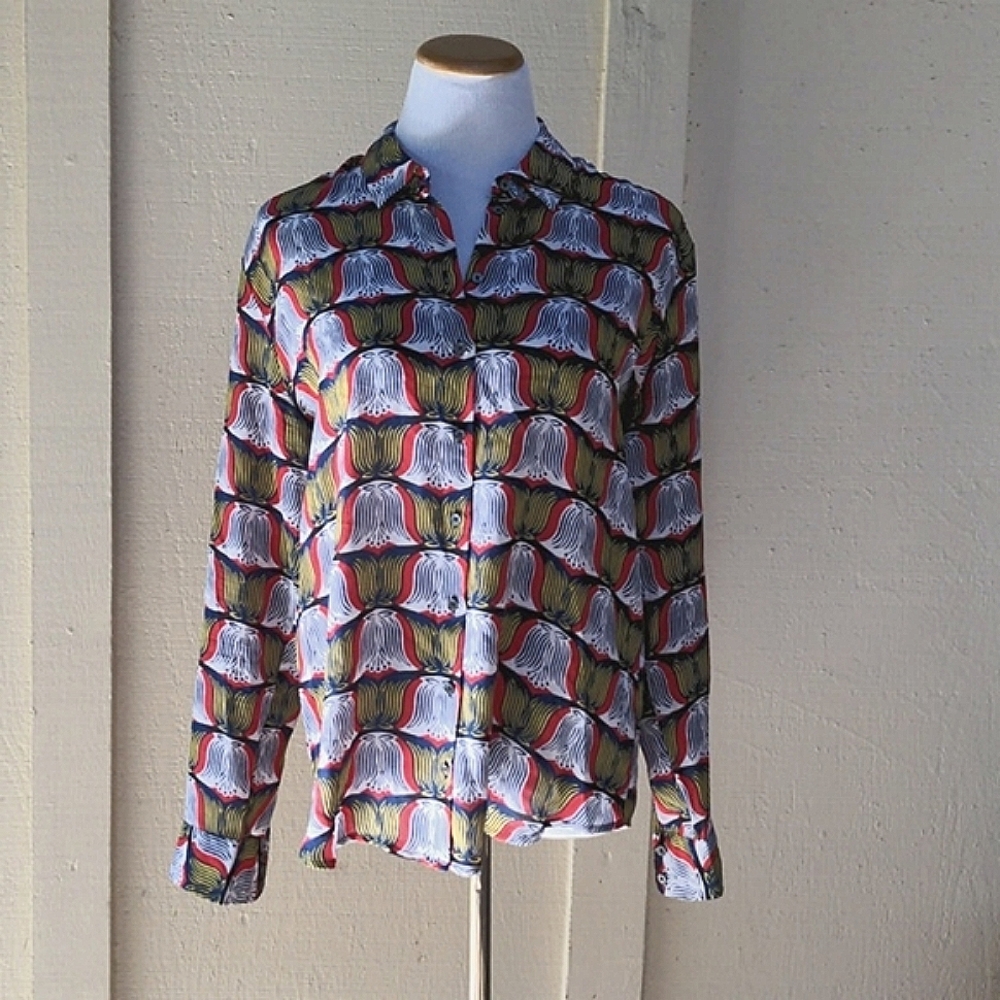 Monoprix femme French Tulip Graphic Print Blouse